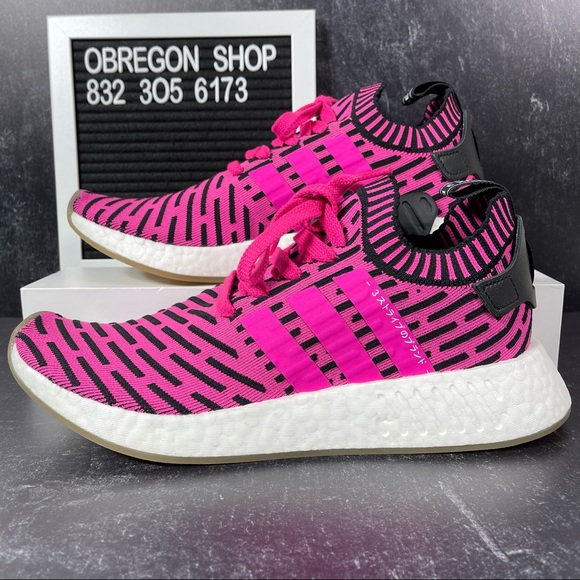adidas Other - ADIDAS NMD R2 PRIMEKNIT JAPAN SHOCK PINK MENS RUNNING SHOES SIZE 9 BLACK NEW